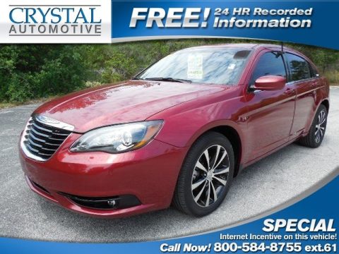Deep Cherry Red Crystal Pearl Coat Chrysler 200 S Sedan.  Click to enlarge.