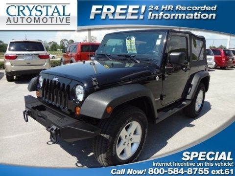 Black Jeep Wrangler Sport 4x4.  Click to enlarge.