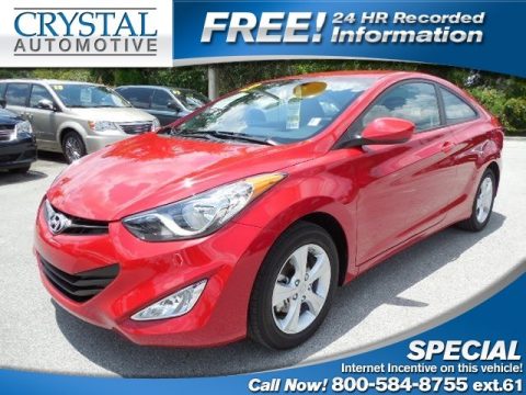 Volcanic Red Hyundai Elantra Coupe GS.  Click to enlarge.