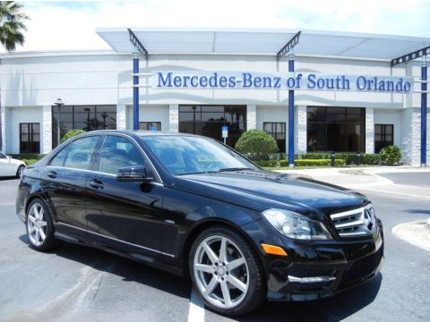 Black Mercedes-Benz C 250 Sport.  Click to enlarge.
