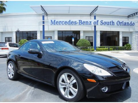 Black Mercedes-Benz SLK 300 Roadster.  Click to enlarge.