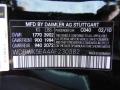 Mercedes-Benz Color Code 040 Black #29