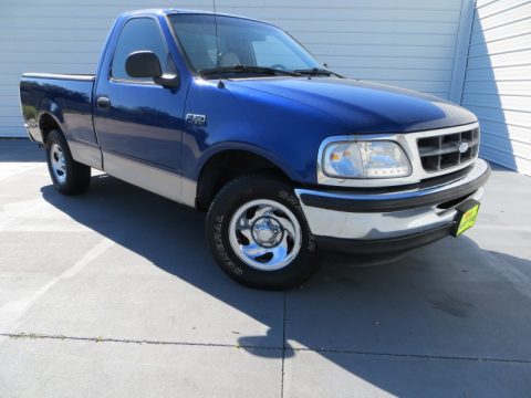 Moonlight Blue Metallic Ford F150 XL Regular Cab.  Click to enlarge.