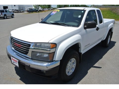 Summit White GMC Canyon SLE Extended Cab.  Click to enlarge.
