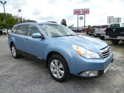 Sky Blue Metallic Subaru Outback 2.5i Limited Wagon.  Click to enlarge.