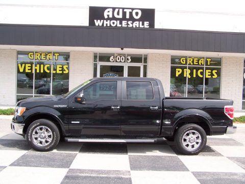 Tuxedo Black Metallic Ford F150 Lariat SuperCrew.  Click to enlarge.