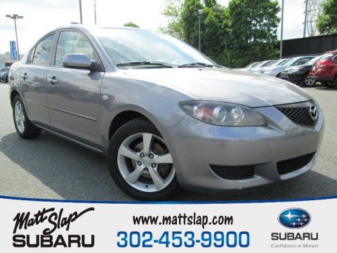 Titanium Gray Metallic Mazda MAZDA3 i Sedan.  Click to enlarge.