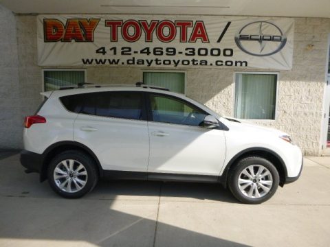 Blizzard White Pearl Toyota RAV4 Limited AWD.  Click to enlarge.