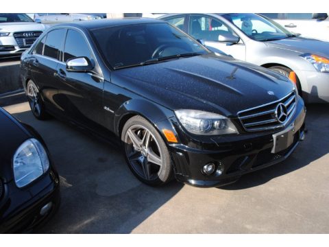 Black Mercedes-Benz C 63 AMG.  Click to enlarge.