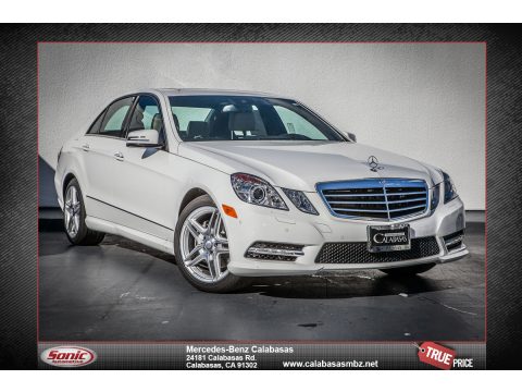 Polar White Mercedes-Benz E 350 Sedan.  Click to enlarge.