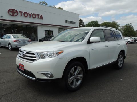 Blizzard White Pearl Toyota Highlander Limited 4WD.  Click to enlarge.