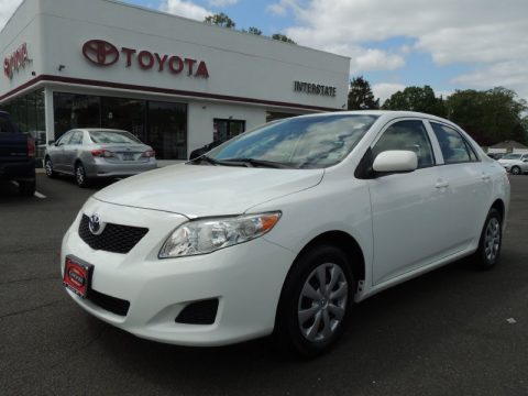 Super White Toyota Corolla LE.  Click to enlarge.