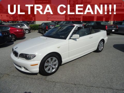 Alpine White BMW 3 Series 325i Convertible.  Click to enlarge.