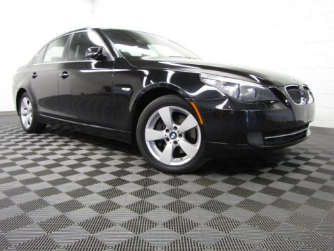 Jet Black BMW 5 Series 528xi Sedan.  Click to enlarge.