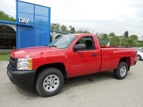 Victory Red Chevrolet Silverado 1500 Work Truck Regular Cab 4x4.  Click to enlarge.