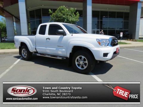 Super White Toyota Tacoma Prerunner Access cab.  Click to enlarge.
