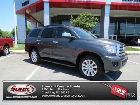 Magnetic Gray Metallic Toyota Sequoia Platinum.  Click to enlarge.