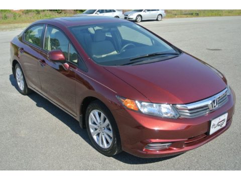 Crimson Pearl Honda Civic EX Sedan.  Click to enlarge.