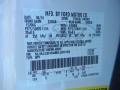 Lincoln Color Code UG White Platinum Tri-Coat #30 Lincoln Color Code UG White Platinum Tri-Coat #30