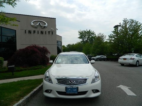 Moonlight White Infiniti G 37 x AWD Sedan.  Click to enlarge.