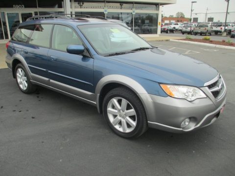 Newport Blue Pearl Subaru Outback 2.5i Limited Wagon.  Click to enlarge.