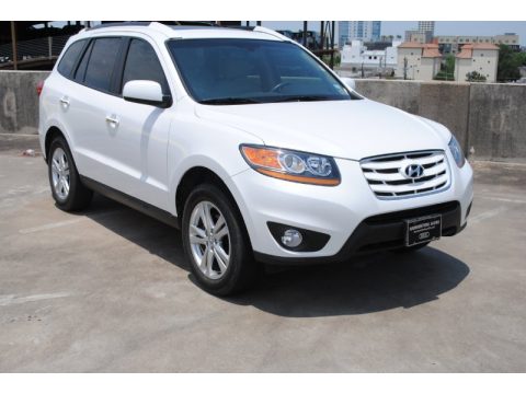 Frost White Pearl Hyundai Santa Fe Limited.  Click to enlarge.
