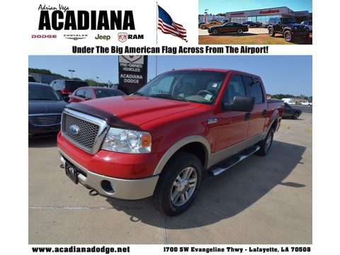 Bright Red Ford F150 Lariat SuperCrew 4x4.  Click to enlarge.