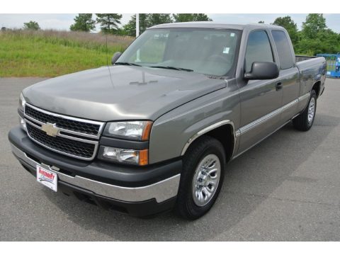 Graystone Metallic Chevrolet Silverado 1500 LS Extended Cab.  Click to enlarge.