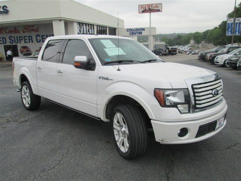 White Platinum Metallic Tri-Coat Ford F150 Limited SuperCrew 4x4.  Click to enlarge.