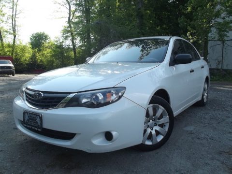Satin White Pearl Subaru Impreza 2.5i Sedan.  Click to enlarge.