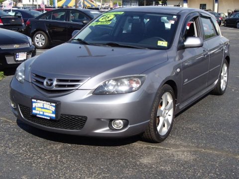 Titanium Gray Metallic Mazda MAZDA3 s Hatchback.  Click to enlarge.