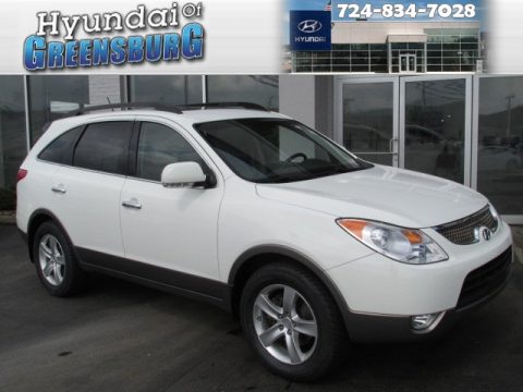 Stone White Hyundai Veracruz Limited AWD.  Click to enlarge.