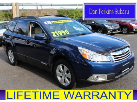 Azurite Blue Pearl Subaru Outback 2.5i Premium Wagon.  Click to enlarge.