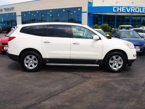 White Chevrolet Traverse LT. Click to enlarge. White Chevrolet Traverse LT. Click to enlarge.