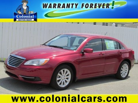 Deep Cherry Red Crystal Pearl Coat Chrysler 200 Touring Sedan.  Click to enlarge.