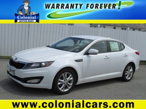 Snow White Pearl Kia Optima LX.  Click to enlarge.