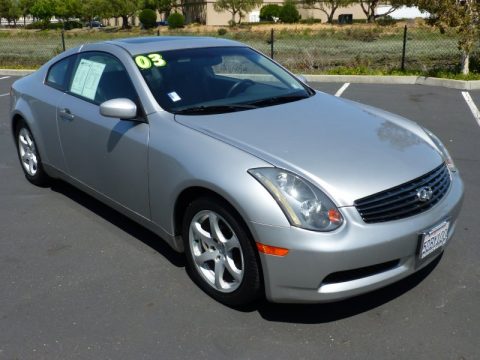 Brilliant Silver Metallic Infiniti G 35 Coupe.  Click to enlarge.