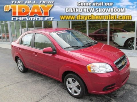 Sport Red Chevrolet Aveo LT Sedan.  Click to enlarge.