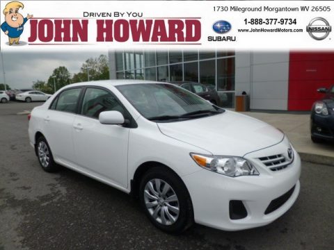 Super White Toyota Corolla LE.  Click to enlarge.