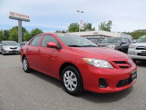 Barcelona Red Metallic Toyota Corolla L.  Click to enlarge.
