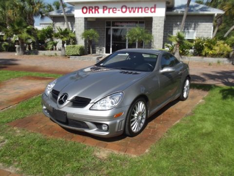 designo Graphite Metallic Mercedes-Benz SLK 55 AMG Roadster.  Click to enlarge.