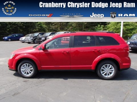 Bright Red Dodge Journey SXT AWD.  Click to enlarge.