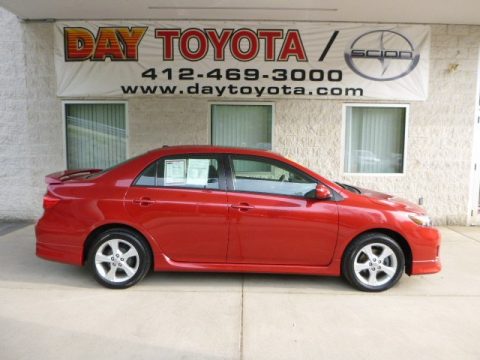 Barcelona Red Metallic Toyota Corolla S.  Click to enlarge.