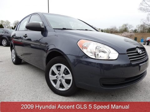 Charcoal Gray Hyundai Accent GLS 4 Door.  Click to enlarge.