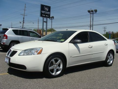 Ivory White Pontiac G6 V6 Sedan.  Click to enlarge.