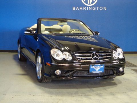 Black Mercedes-Benz CLK 550 Cabriolet.  Click to enlarge.