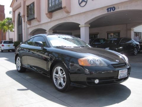 Jet Black Hyundai Tiburon GT.  Click to enlarge.