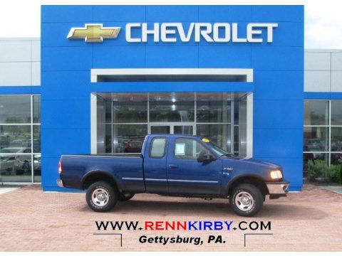 Moonlight Blue Metallic Ford F150 XLT Extended Cab 4x4.  Click to enlarge.