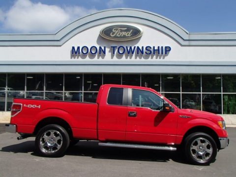 Vermillion Red Ford F150 XLT SuperCab 4x4.  Click to enlarge.