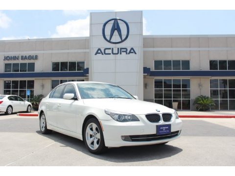 Alpine White BMW 5 Series 528i Sedan.  Click to enlarge.